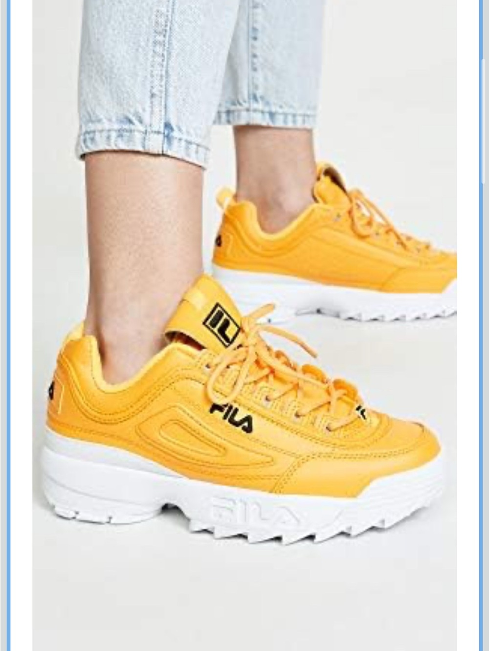 Fila Yellow woman’s disruptor Sz9
